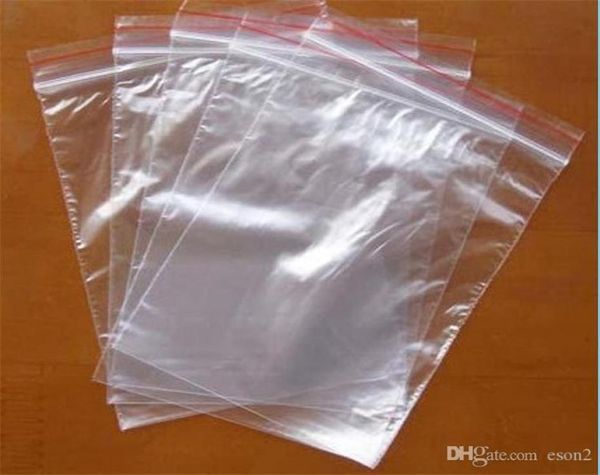 Pacote de plástico transparente de PE Zipper Poly Opp Auto Adesivo Pacote de embalagem de vedação para varejo Reciclable 7C Samleiro pequeno5682248