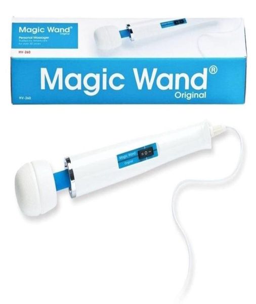 Novo massageador de varas mágicas de hitachi, vibradores poderosos Magic Wands Av Toys Full Corpo Massager pessoal useuauuk plug1817502