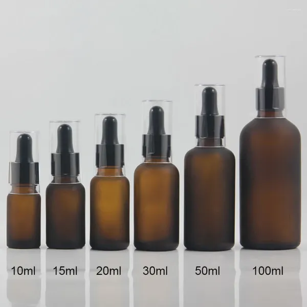 Bottiglie di stoccaggio Design bottiglia da contagocce in vetro da 10 ml per olio essenziale mini viaggio vuoto con coperchio trasparente