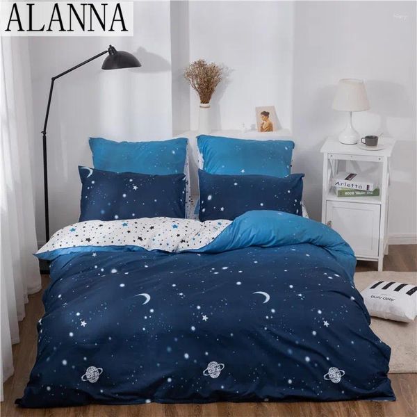 Set di biancheria da letto Alanna X-1016 Solido set di case solide 4-7 pezzi di alta qualità con un fiore d'albero a stella