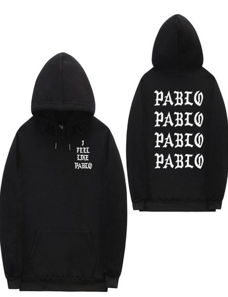 Pablo Street Giyim Hoodie Sweatshirts Mektup Baskı Hoodie Club Hip Hop Hoodies Erkekler 5 Renkler5619390 gibi hissediyorum