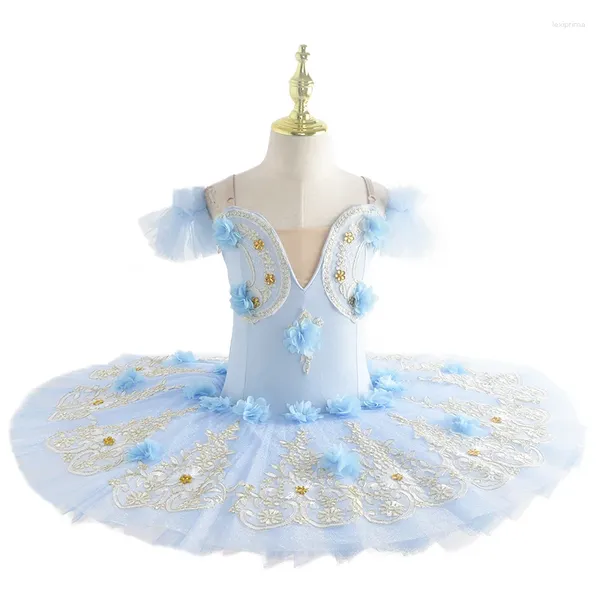 Traje de balé no palco Romântico Tutu Swan Lake Skirt Professional Dance Performance Dress for Kid