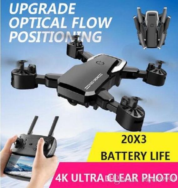 4K 1080P HD Camera Mini Drone Wi -Fi Pogra Aerial RC Helicópteros Toy Toy Adulto Crianças Preto Cinzento Aeronave Quadcopter NEW6748309