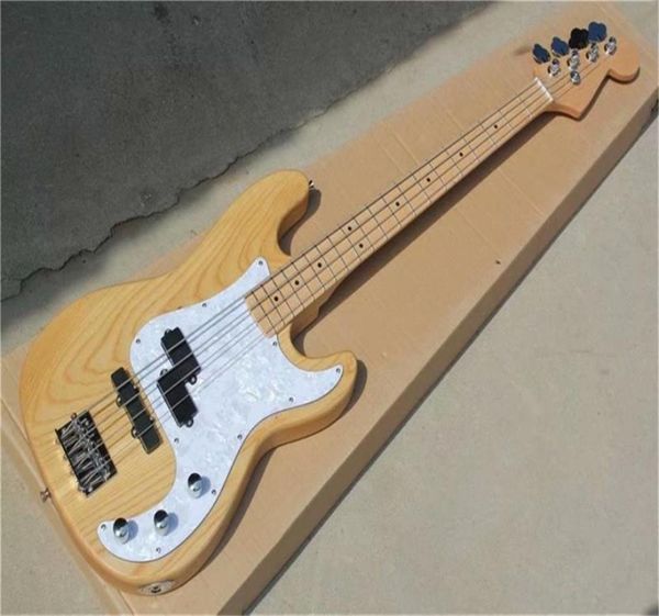 4 Saiten Ash Original Body Electric Bass Gitarre mit Chromtunern und Bridgewhite Pearl Pickguardcan Customized6895580