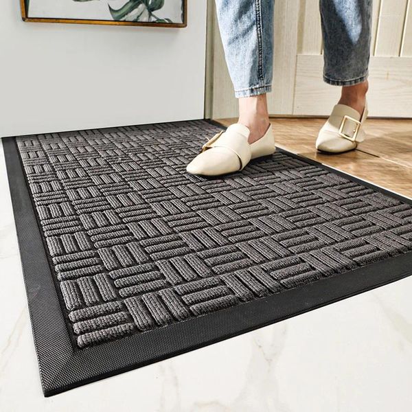 Teppiche Dexi-Eingangstür Gummi Anti-Rutschmatte im Freien staubdichtem Teppich aus Staub und haltbarer Resilienz Kee-resistenter Teppich