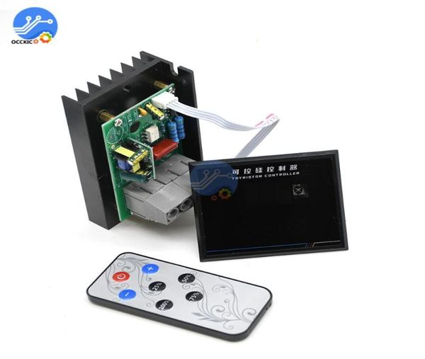 Управление Smart Home Control AC220V 10 кВт цифровой дисплей SCR Регулятор регулятора сенсорной кнопки Изолированная питания Инфракрасный инфракрасный дистанционный 2775022