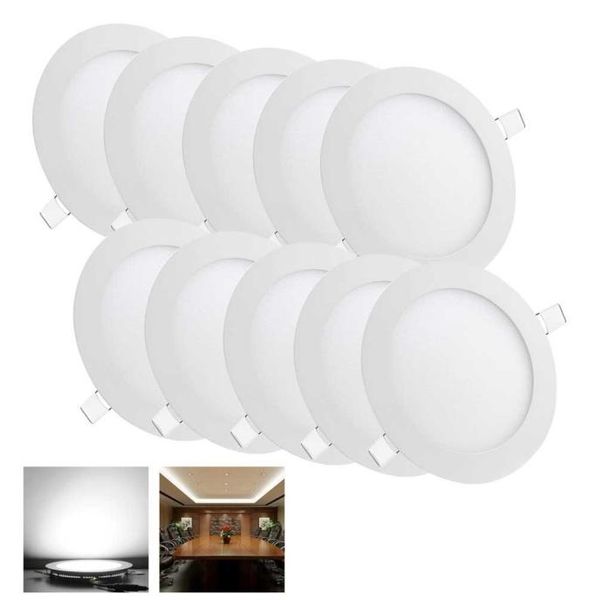 Уточненные потолочные панели LED LOWNLING Lights 3W 6W 9W 12W 15W 18W Панели Круглый квадратный крытый освещение AC85265V8669943