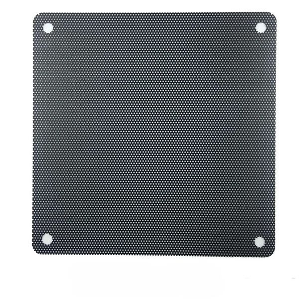 5pcs / Los 120 mm Cuttable Black PVC PC -Lüfterstaubfilterstaubdestelles Computernetz