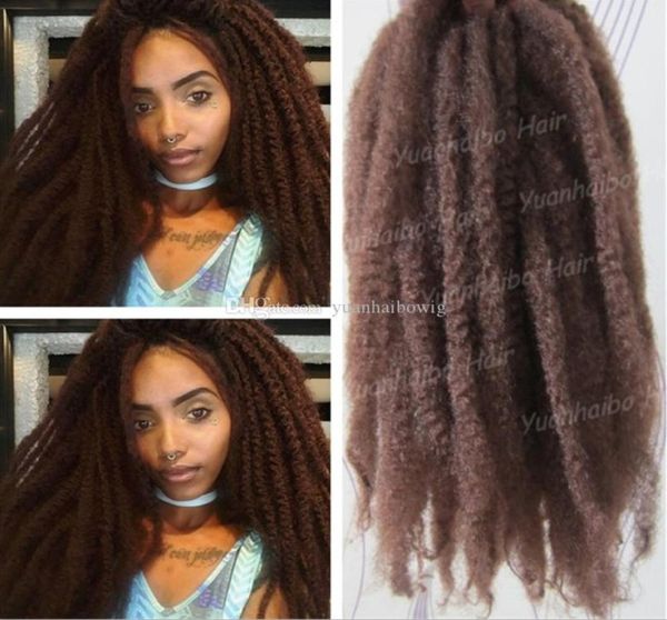 10 pacotes de extensões de cabelo sintético de cabeça cheia marley tranças marrom 33 20 polegadas Black Blonde ombre Afro Kinky Braiding Fast Expr7072780