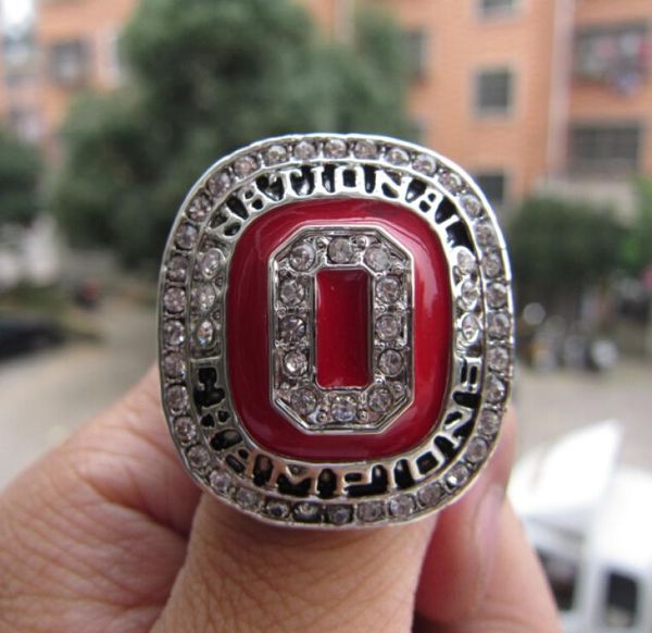 Ohio State 2014 OSU Buckeyes CFP Football National Championship Ring con il regalo di fan dei fan dei fan di Wooden Display Box Souvenir Whole Drop 1263426