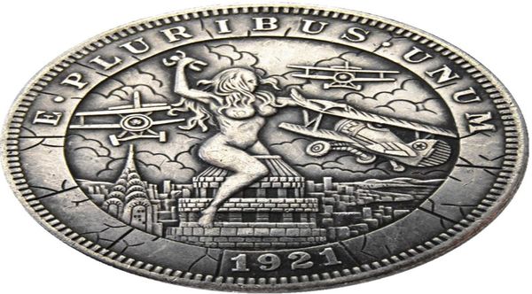 HB11 Hobo Morgan Dollar Schädel Zombie Skelett Kopiermünzen Messinghandwerk Ornamente Home Dekoration Accessoires9736521