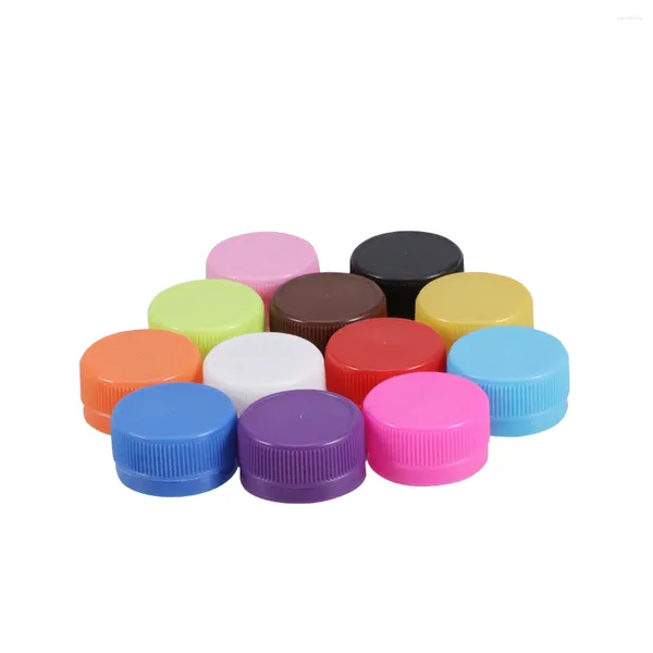 Candele da 200 pezzi Chiusure di bottiglie di plastica Clospe colorate decorano tappi di birra Crafting Child Puzzle