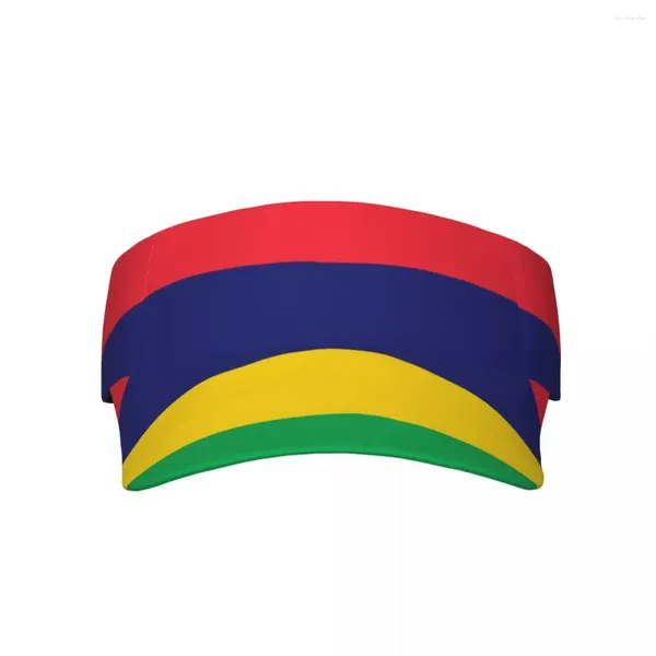 Beretti Summer Air Sun Hat Mauritius Flag Visor UV Protection Sports Tennis Golf Cancamento della crema solare Cap