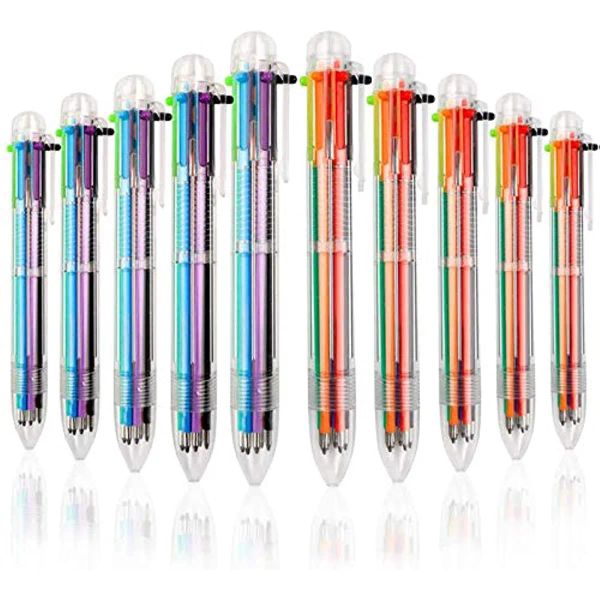Penne 100 pezzi Penne a sfera multicolore 0,5 mm 6in1, Fun Pens for Kids Feste
