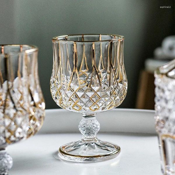 Bicchieri da vino crea creativi in chiaro di vetro di whisky di cristallo di lusso per la barretta di birra e feste el drink di regalo di nozze el