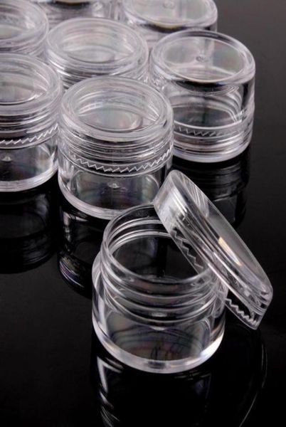 100 % 235G Образец прозрачный крем -банка мини -косметические бутылки контейнеры Прозрачный горшок для искусства для ногтей.