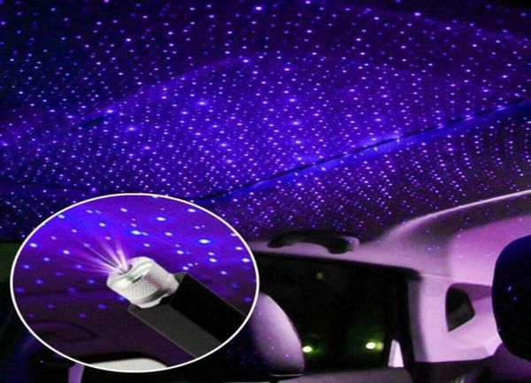 Araba Çatı Yıldızı Gece Işıkları İç Dekoratif Işık USB LED Lazer Projektör Bulutlarla Yıldızlı Gökyüzü Aydınlatma Efektleri Interiorexte2871431