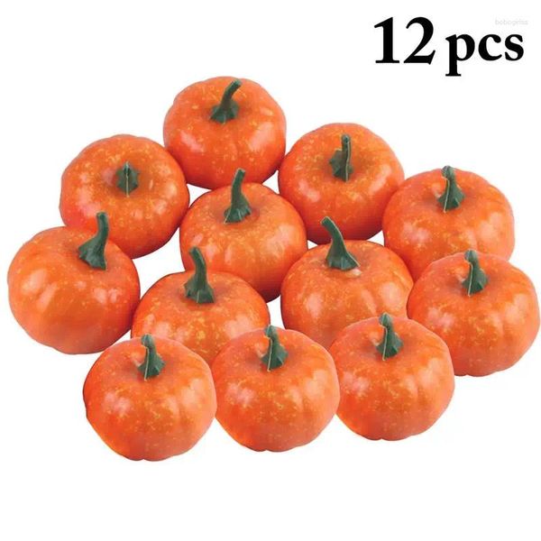 Dekorative Blumen 12pcs Mini gefälschte Gemüsesimulation Halloween künstliche Kürbis DIY BRAUCH Home Geburtstagsfeier Hochzeit Dekoration