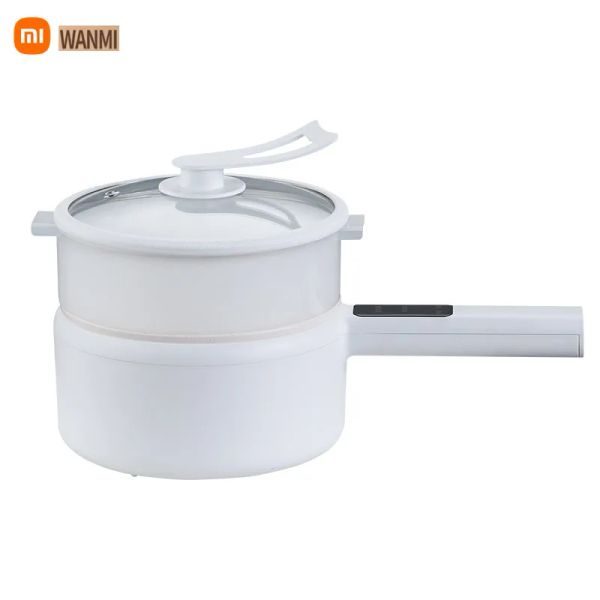 Fryers Xiaomi Wanmi Multifunktional kleiner elektrischer Kochtopf Elektronische Modell 1.5L 700W Mini Heißtopf tragbare Bratpfanne