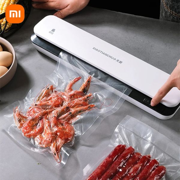 Sigillatori Xiaomi Nuova macchina per guarnizione elettrica 220 V Mini casa per guarnizione del vuoto per la casa per alimenti per alimenti freschi di cibi freschi