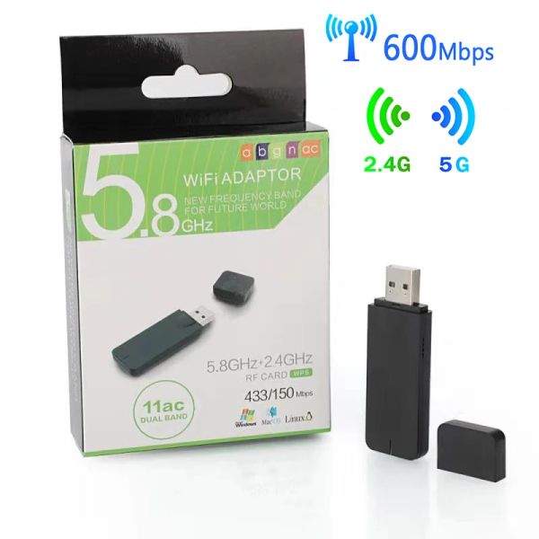 Box 600m Mag250 Dongle adattatore WiFi USB per Mag 254 256 322 260 TV Box Wireless Dual Band 600Mbps Network Antenna Fro PC HTV 5