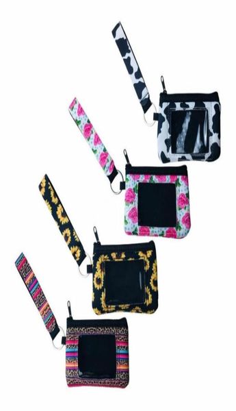 Carteiras de pulseira Neoprene moeda bolsa de identificação impermeabilizada bolsa bolsa bolsa bolsa bolsa de passaporte capa do cordão 10 projetos bt9815691305