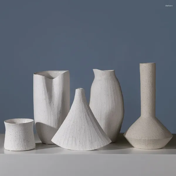 Vasi Amazon non vela in porcellana in ceramica boho moderna moderna minimalista vaso bianco set di decorazioni per la casa fiore