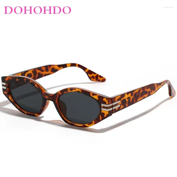 Occhiali da sole Dohohdo 2024 Personalizzato Cat Eye for Women Men Fashion Punk Brand Designer Glasses Uv400 Male Vintage Ecclamiti