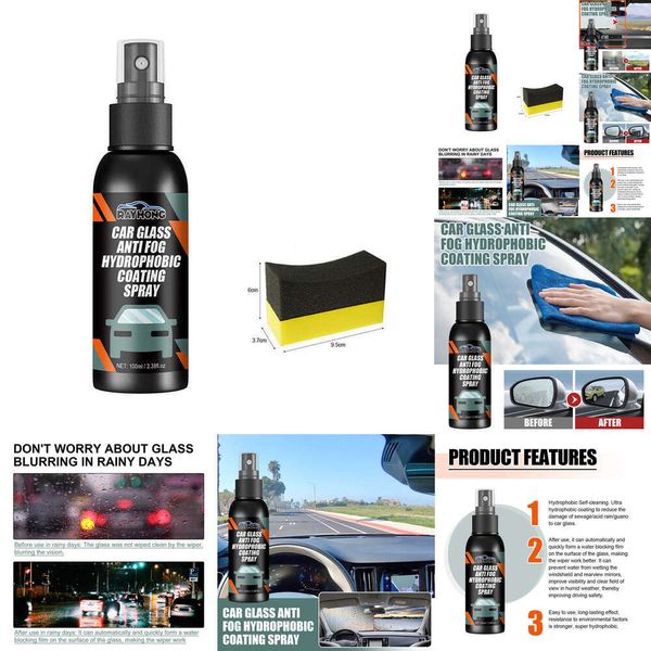 2024 2024 Wasserschutzspray Anti-Regenbeschichtung für Autoglas hydrophoben Anti-Rücken-Auto Flüssigspiegel Maske Auto Politur Kit Kit