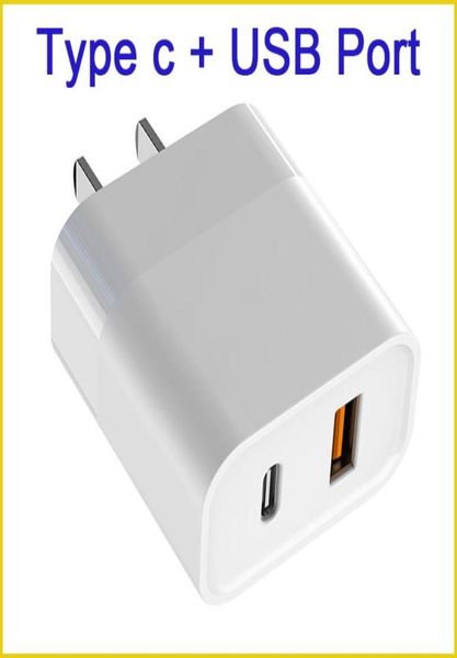 Tipo C Caricer a parete di uscita USB 21A per nuovo iPhone 12 13 Pro Max Power Adapter Poly Bag4175179