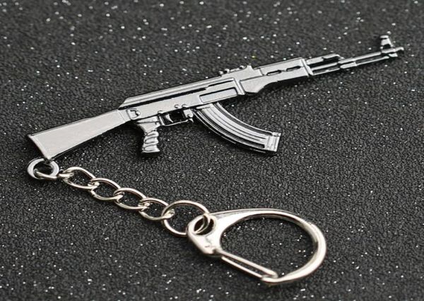 CS GO CSGO CF Keychain AK 47 Gewehrpistole Counter Strike Fire AK47 AK47 Keyring Schlüsselkette Ring Juwely Ganz J895195471644