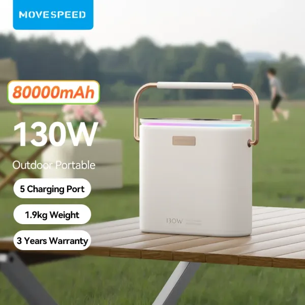 Dones Movespeed S80 Power Bank 80000MAH 130 Вт быстро зарядка PowerBank Powerbank Portable Outdoor Piness для телефона для ноутбука камера беспилотники