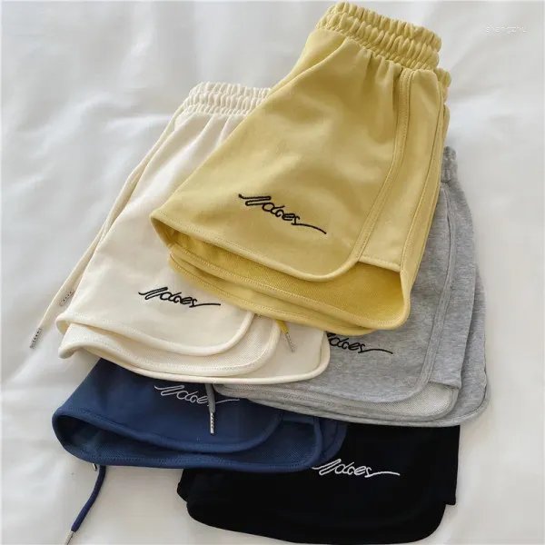 Calça feminina shorts esportivos de verão em casa dormindo casual na moda pernas largas de cintura alta para a prática de ioga