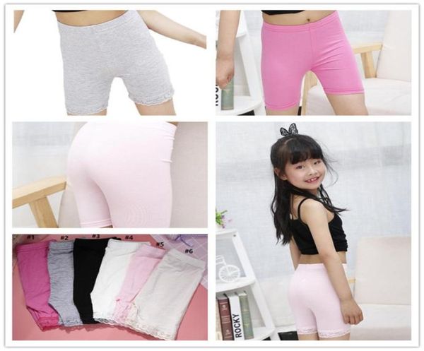 Girls Safety Hosen Baby kurze Strumpfhosen Kinder Kleid Sicherheitshöhe Kinder Modale Shorts Unterwäsche Spitze Kurzleine Antialicht SHO4839285