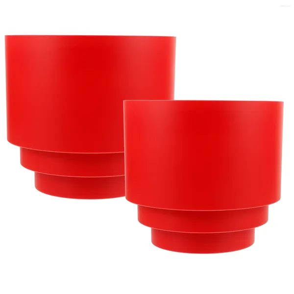 Vasos 2 PCs Flor Bucket Planting Ano Vaso Plástico Reutilizável Para Flores Arranjo Retro Jarros Decoração Vintage