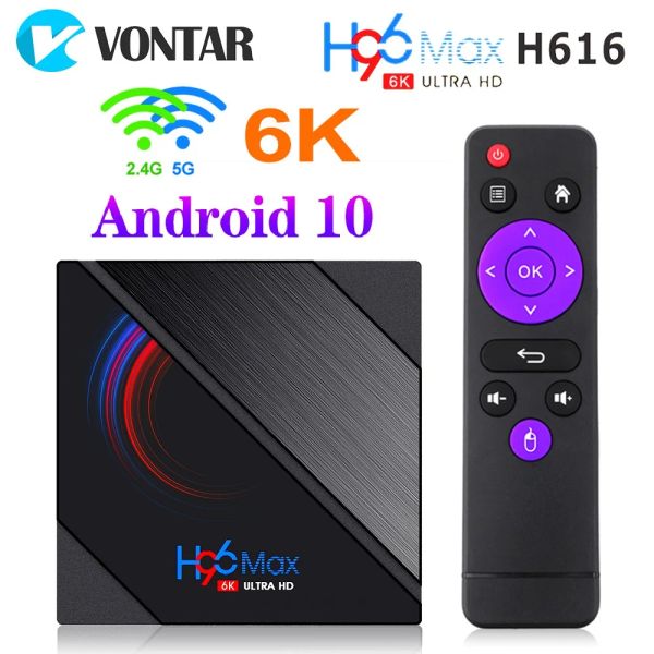 Box Vontar H96 MAX H616 Smart TV Box Android 10 4G 64GB 1080p 4K BT Googleplay Store YouTube H96max Media Player Set Top Box Set Top Box
