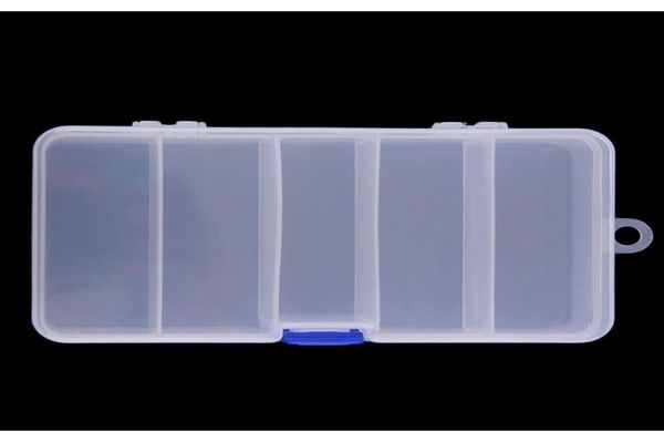 5 Fächer von 4 Splitter Transparent Plastikspeicher Organizer Container Hülle Fischerei Köder JLLLVE1765442