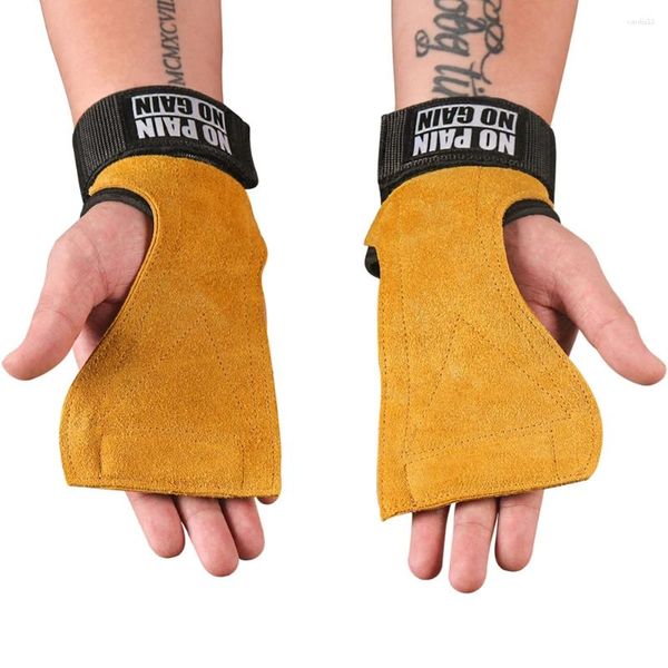 Supporto al polso Sollevamento pesi impugnature per le mani pad di allenamento regolabili Palm Protector per Fitness Gym Power Training Pull Up Up