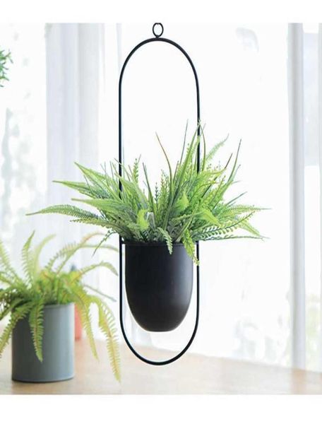 Metal Poting Plant Hanger Chain Wall Planter Basket Blower Plant Holder Home Garden Balcony Decoration Y09105515483