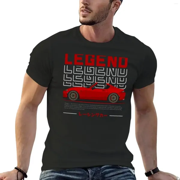 Erkek Polos Tuner Kırmızı ND Miata Roadster JDM T-Shirt Boşluklar Düz Tişörtler Erkekler