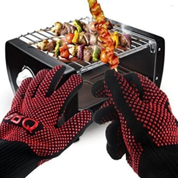 Werkzeuge 1PCS BBQ -Handschuhe 500 Celsius Lebensmittelqualität Hitzebeständiges Silikon -Mikrowellen -Küche Kochgrill Grillofen