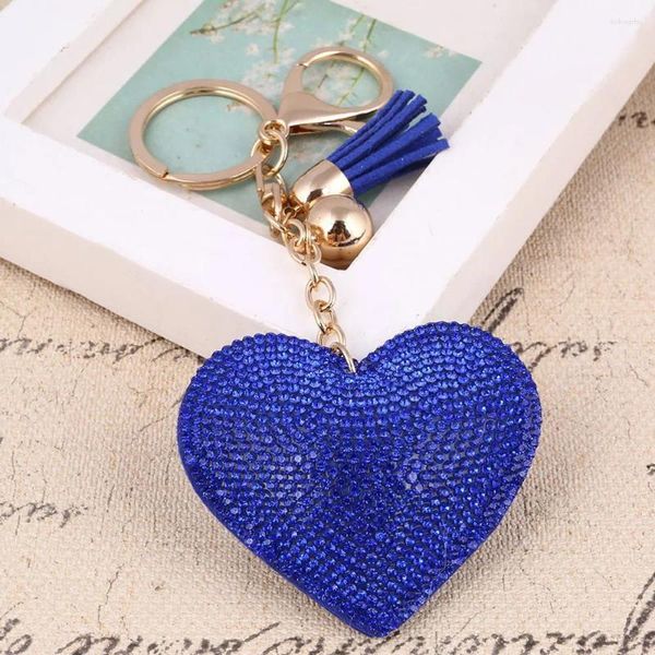 Ganchos Design Keychain Chavel Tassel Teclador de ouro Metal Cristal Chain Keyring Charm Bag Pingents Auto Pingents