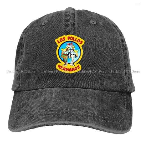 Top kapakları saf renkli baba şapkalar serin şapka güneş vizör beyzbol los pollos hermanos kızarmış tavuk dükkanı zirve kapağı