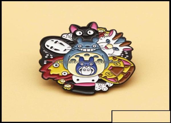 Pins Spettoni Pinsbrooches Gioielli Collezione di caratteri carini Pin per spillo maschio senza volto Il mio vicino totoro mix badge bidge bloccine lo2454723