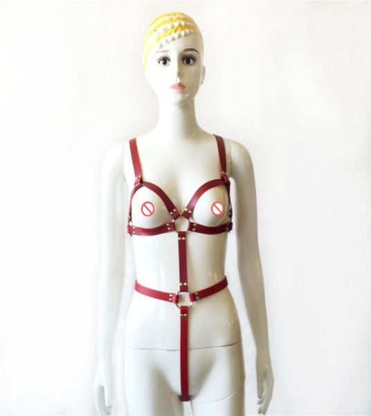 Ultima cablaggio di bondage femmina femmina tutto il corpo regolabile in pelle per la cintura in pelle Straitt cameriere stringe di limite di bandage erotico sesso adulto 6427749