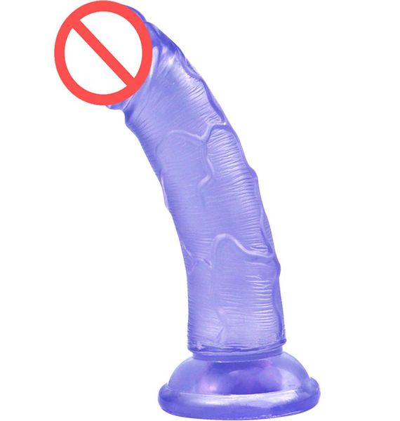Tamanho pequeno Dildo clássico Comprimento azul de 649 polegadas Largura de 137 polegadas Mini Anal Dildo Soft sucção Copo de pênis Toys Sex for Women5024548