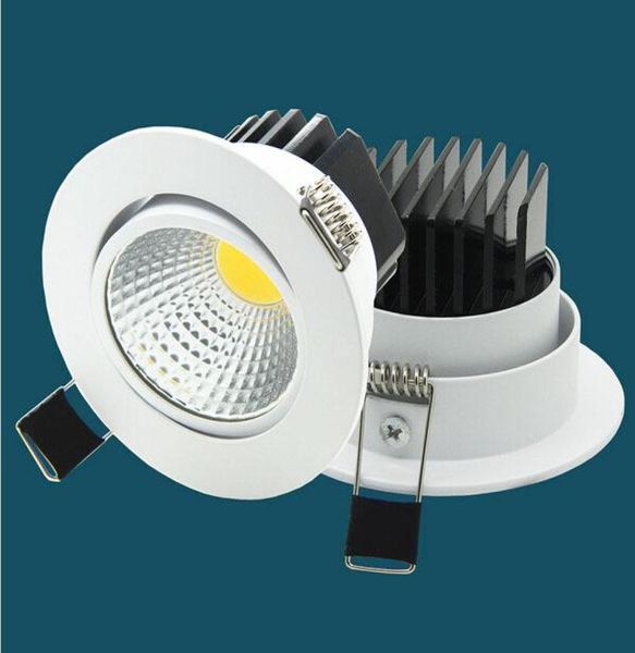 Dimmable LED Downlight Cob LED Spotlight de teto embutido 5W7W9W12W Decoração do teto LED LED LED AC85265V7153266