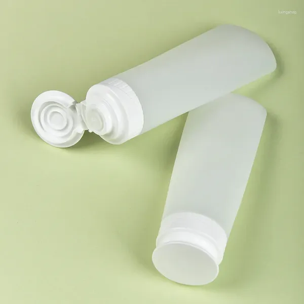 Garrafas de armazenamento Branco Squeeze Bottle Bottle Travel Loção Recipientes Cosméticos Tubo recarregável