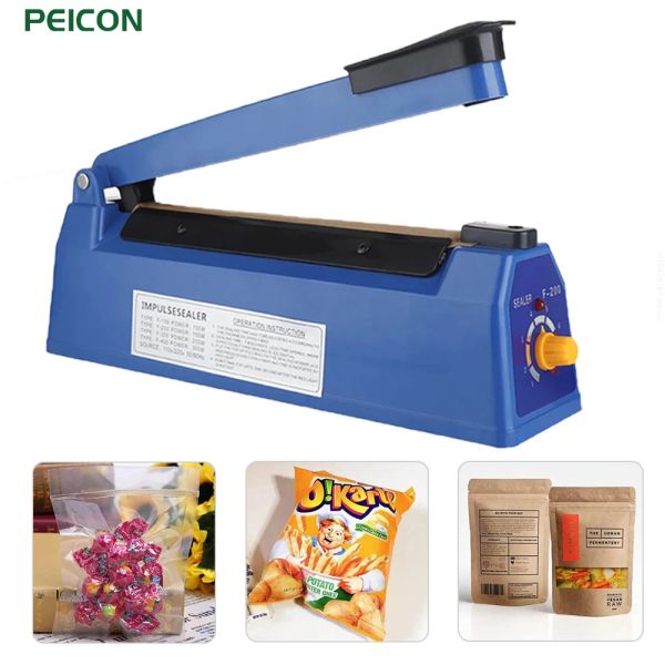 Máquina de vedação de máquinas Alimentos Sacos plásticos Sacos Impulse Sealer Electric Weat Sealer Pressione a mão selador para a máquina de embalagem de vácuo de cozinha