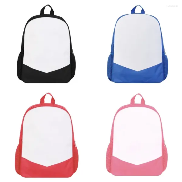 Schulbeutel Sublimation Blank Schoolbag Trendy Waschablen Rucksack Beutel Polyester Schwarz Reise für Wärmeübertragungsdruck